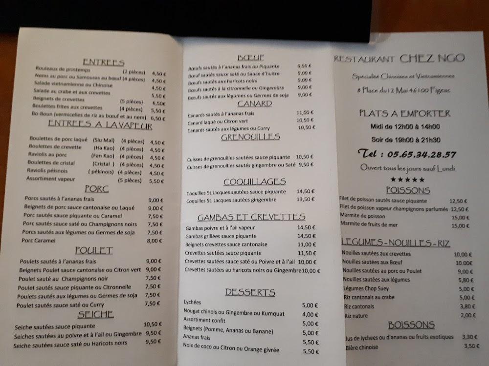 Chez Ngo - Menu Image 2